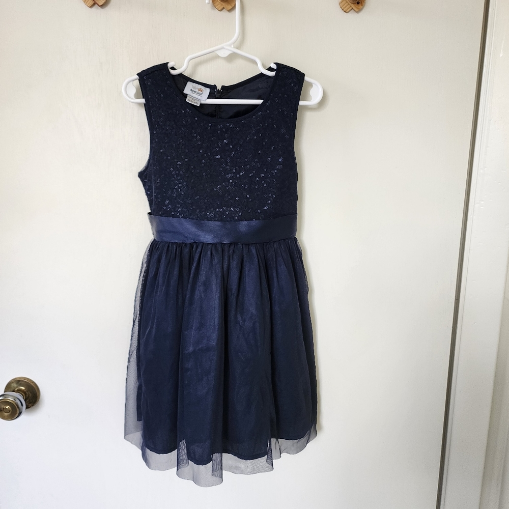 Special Editions 4/5 blue tulle sequins sleeveless dress UGC